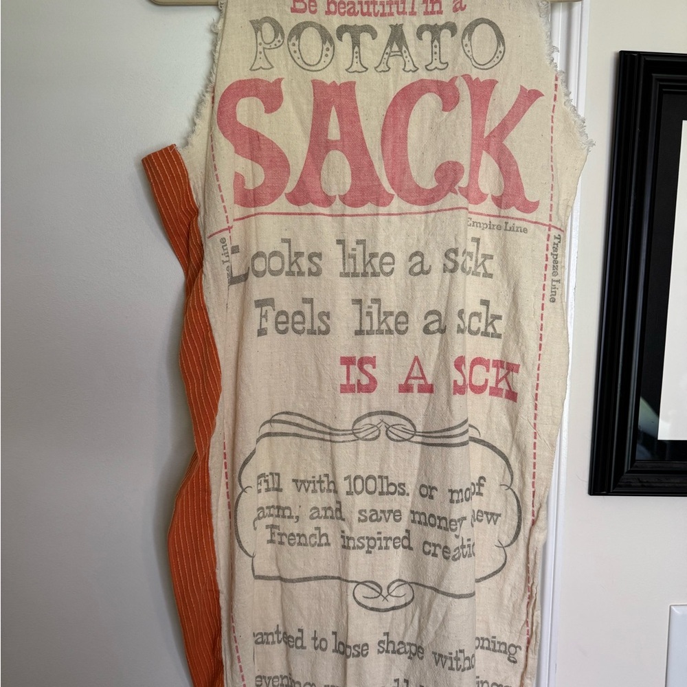 Novelty 'Potato Sack' Printed Dress
